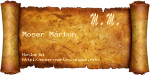 Moser Márton névjegykártya