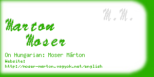 marton moser business card